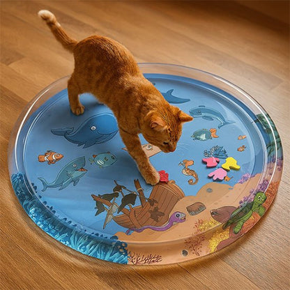 jouet pour chat tapis sensoriel requin chat marchant