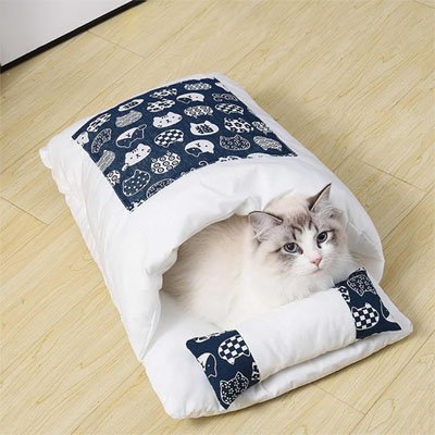 lit pour chat design futon japonais chat allonge