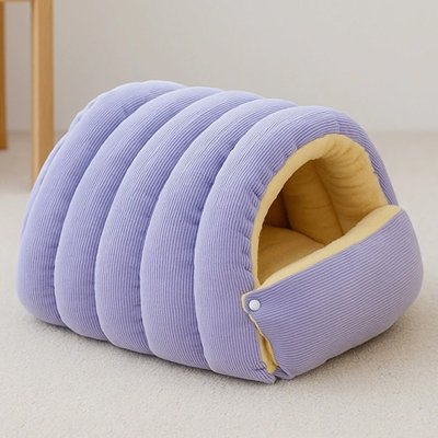 lit pour chat forme arquee violet
