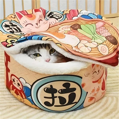 maison pour chat bol de nouilles chat apaise