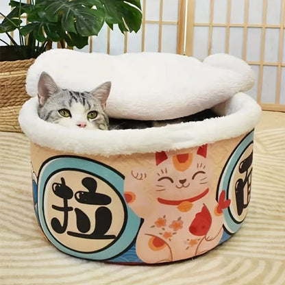 maison pour chat bol de nouilles salon