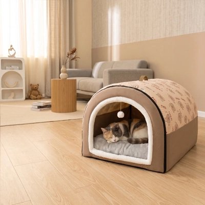 maison pour chat design arque salon chat dormant