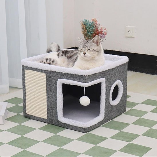maison pour chat design multifonction chat apaise salon