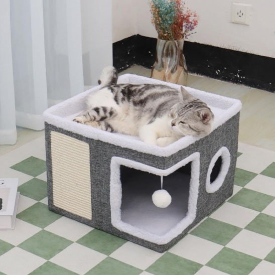 maison pour chat design multifonction chat dormant salon