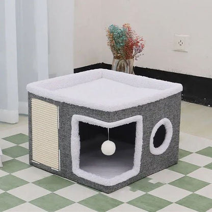 maison pour chat design multifonction salon