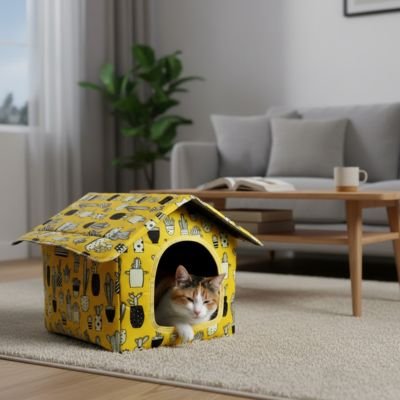 maison pour chat impermeable chat apaise salon