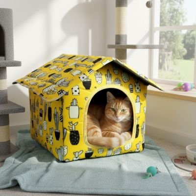 maison pour chat impermeable salon chat allonge