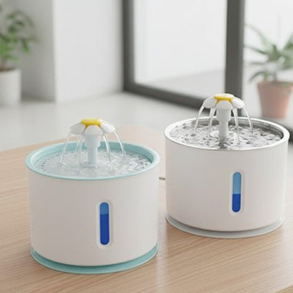 Modeles fontaine a eau chat en plastique et acier inoxydable