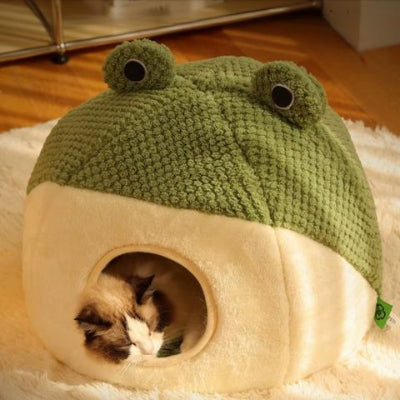 niche-a-chat-grenouille-reposante