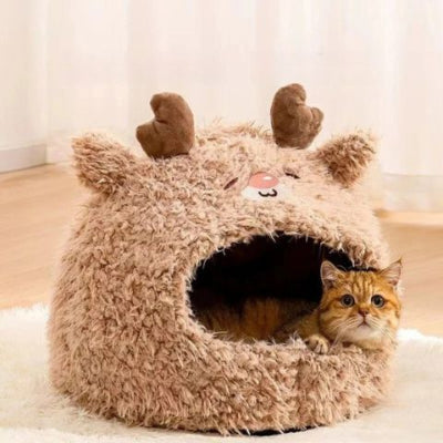 niche-a-chat-peluche-renne