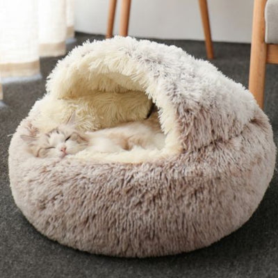 niche-a-chat-pouf-marron