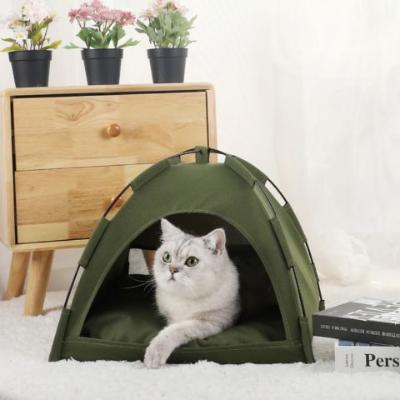 niche-à-chat-tente-vert