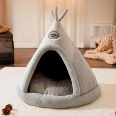 niche-à-chat-tipi-gris