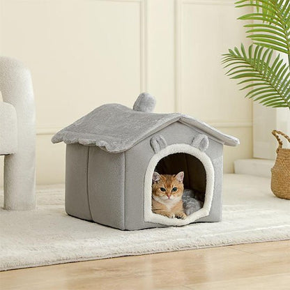 niche pour chat design maison gris salon chat allonge