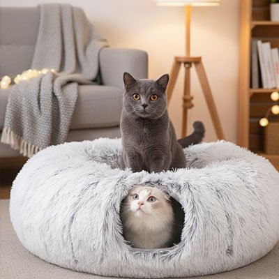 niche pour chat design tunnel chats debout salon