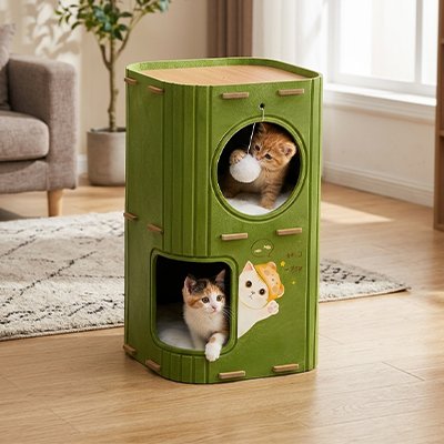 niche pour chat design vertical modele deux couchages salon