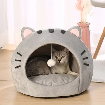 niche pour chat dome avec chat