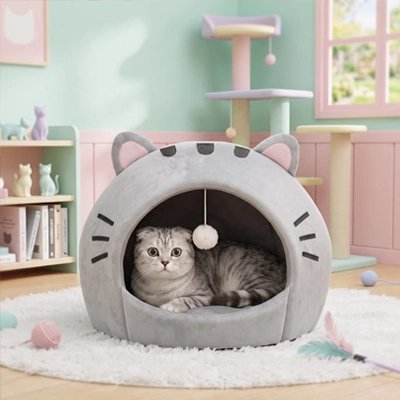 niche pour chat dome felin allonge chambre