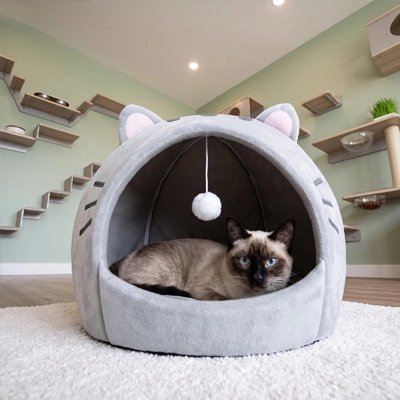 niche pour chat dome felin salon