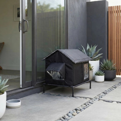 niche pour chat extérieur surelevee jardin