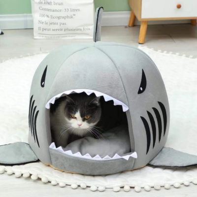 niche pour chat grand requin dans salon