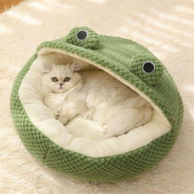 niche pour chat grenouille modele panier chat allonge