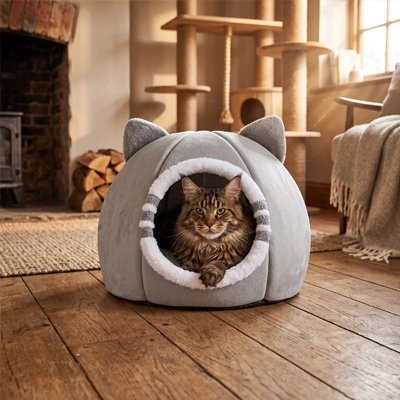 niche pour chat tete de felin salon