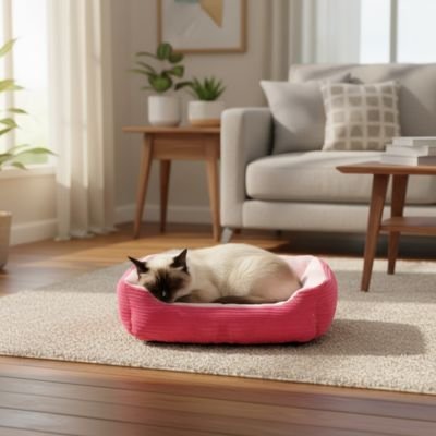 panier chat cotele rose chat dormant salon
