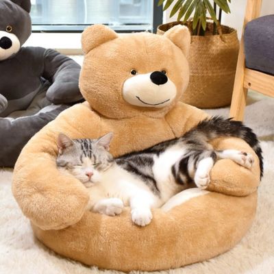 panier chat original ours avec chat apaise