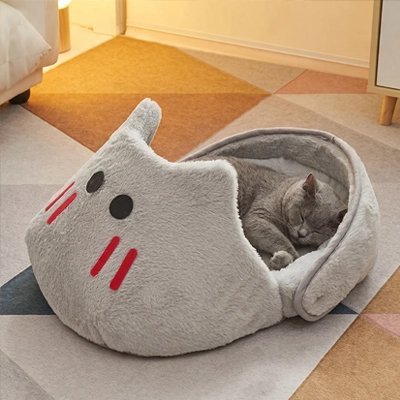 panier chat pantoufle souris salon chat dormant