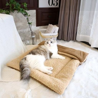 panier pour chat beige modulable chat allonge