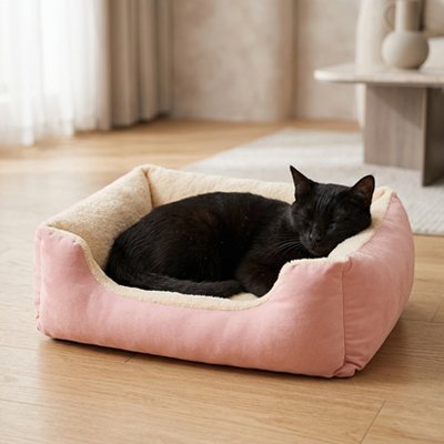 panier pour chat bicolore salon chat dormant