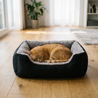 panier pour chat douillet salon chat dormant