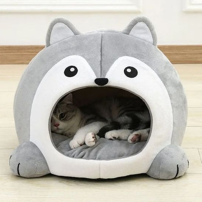 panier pour chat loup chat allonge coussin