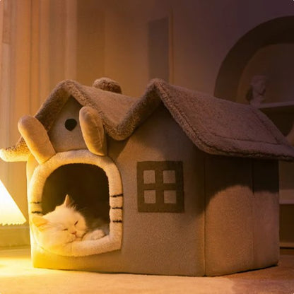 panier pour chat maison lapin chat dormant chambre