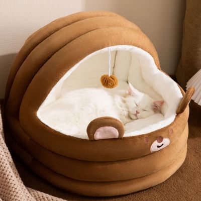 panier pour chat original berceau marron salon