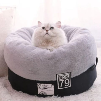 panier-pour-chat-rebord-sureleve-gris