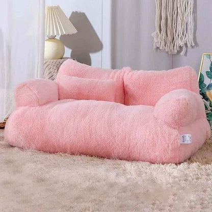 panier pour chat sofa rose poudre salon