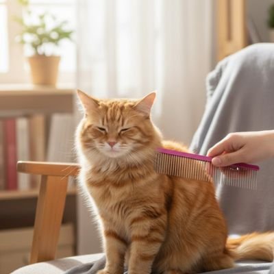 peigne chat double denture rose chat debout canape