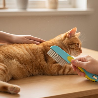 peigne pour chat anti poux chat allonge