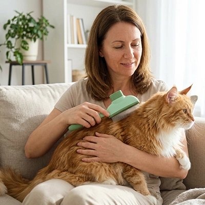 peigne pour chat autonettoyant maitresse chat canape