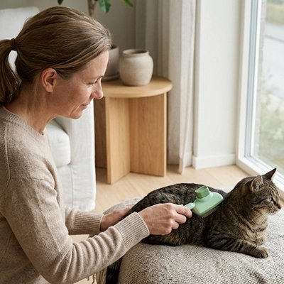 peigne pour chat autonettoyant maitresse chat salon