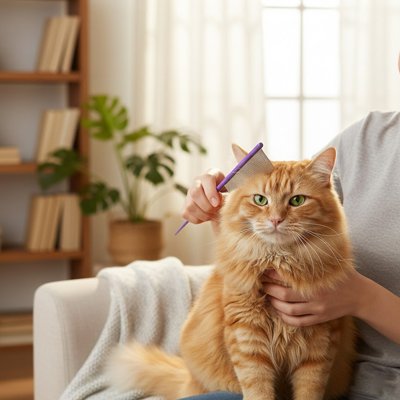 peigne pour chat colore violet chat canape salon