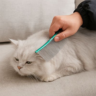 peigne pour chat couleur attrayante vert chat canape