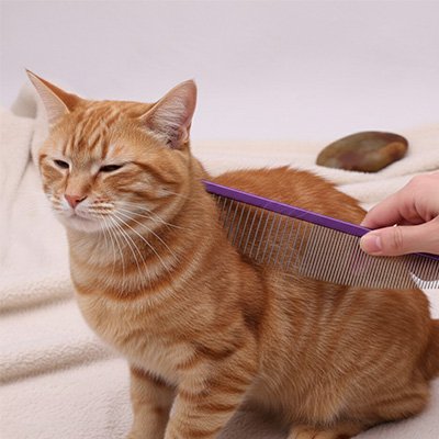 peigne pour chat demelant violet chat