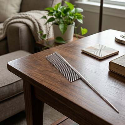 peigne pour chat leger table salon