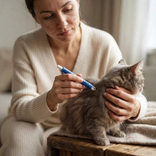 pince à tique kit complet chat avec maitresse