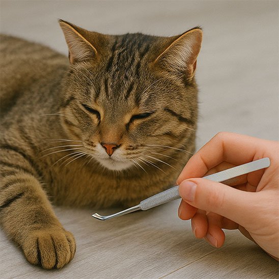 pince à tique professionnelle chat apaise