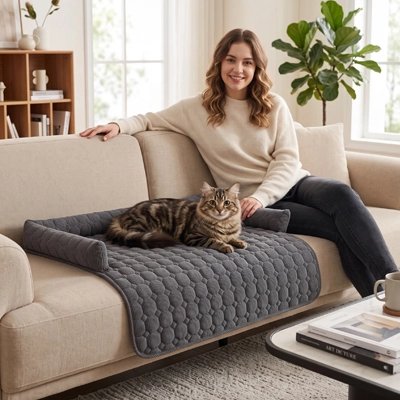 protection canapé chat antiderapante gris anthracite maitresse chat allonge