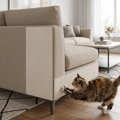 protection canapé chat auto adhesive blanc chat salon